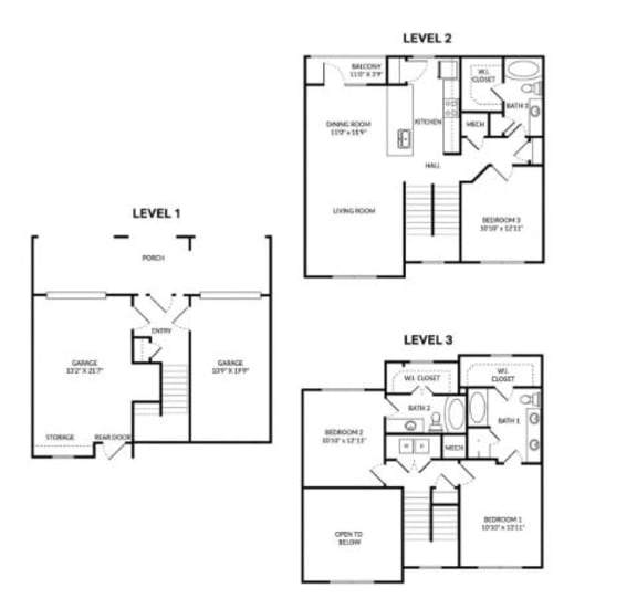 Floor Plans of Echo Baytown in Baytown, TX